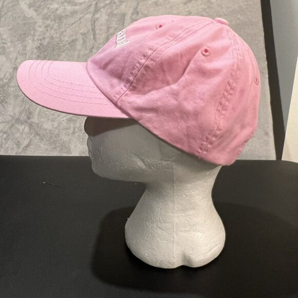 Timberland Hat Women's One Size Adjustable Pink Logo Strapback Cap - Picture 3 of 8
